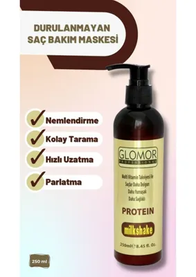 GLOMOR Durulanmayan Saç Bakım Maskesi Kolay Tarama ve Hızlı Uzatma 250 ml