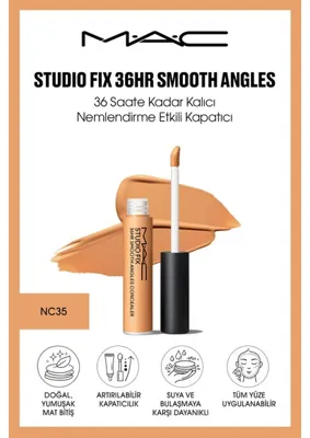 MAC M.A.C Studio Fix 36HR Smooth Angles 36 Saate Kadar Kalıcı Nemlendirme Etkili Kapatıcı - NC35
