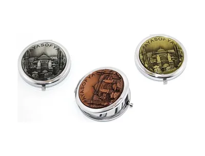 Diğer Metal İstanbul Temalı Yöresel Kabartmalı El Aynası 2alk110