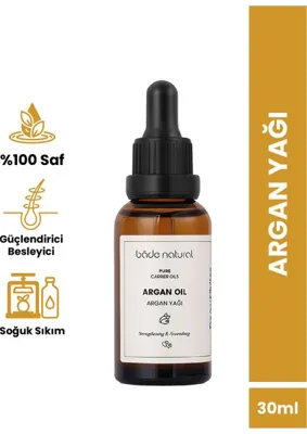 Bade Natural Argan Yağı Soğuk Sıkım %100 Saf 30 ml