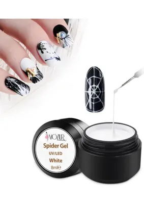 Moziur Spider Jel 8ml Beyaz Profesyonel Kalite Tırnak Bakımı için Uygun