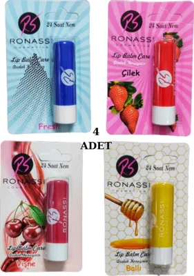 Diğer Rs Ronassi Dudak Koruyucu Ve Parlatıcısı Fresh Çilek Vişne Ve Ballı 4 Lü Set Çok Renkli