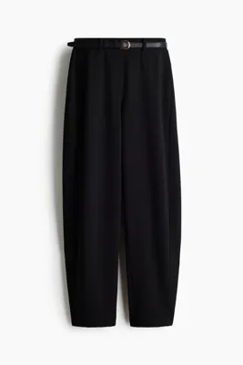 H&M Barrel Paçalı ve Kemerli Pantolon