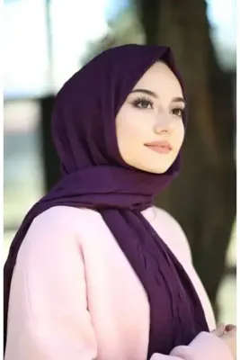 HAR-UM Ticaret Bambu Kraş Şal Mürdüm 75x190