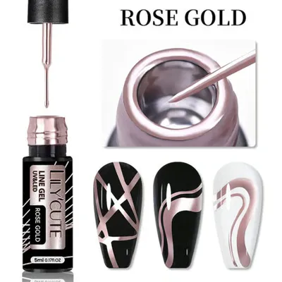 Born Pretty Lily Cute Metalik Nail art çizim ojesi ROSE GOLD (56567)
