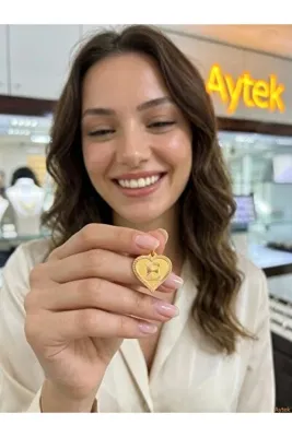 aytekgold 14 Ayar Kalp Harf
