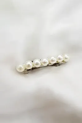PETEK AKSESUAR Incili Otomatik Klipsli Toka 5 Cm.