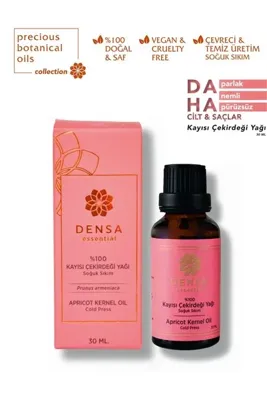 Densa Essential Kayısı Çekirdeği Yağı 30 ml - Katkısız - Soğuk Sıkım - %100 Saf ve Doğal