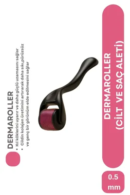 Genel Markalar 1 Adet Titanyum Uçlu 540 Iğneli Derma Roller 0.5 Mm Iğne M 0009 Saç Kaş Serum Kullanımına Uygun