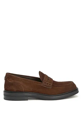 Dolce & Gabbana Kahverengi Kadın Süet Loafer