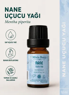 Minia Bahçe Bitki ve Sanat Atölyesi Nane Uçucu Yağı Saf ve Katkısız Bitkisel Uçucu Yağ 10 ML