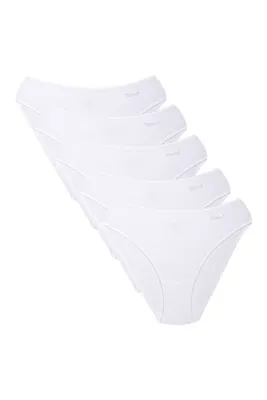 Kom Kadın Basic 5 li Slip Modal Külot Beyaz