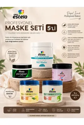 new estela PROFESYONEL MASKE SETİ 5Lİ