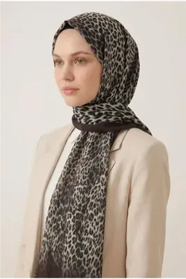 Silk Home Leopar Desen Pamuklu Çikolata Kahve 90x200 Soft Şal