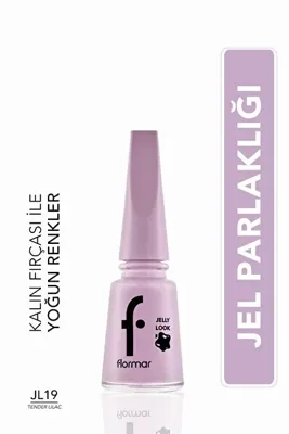 Flormar Jel Görünümlü Parlak Oje (LİLA) - Jelly Look Nail Enamel- Jl19 Tender Lilac - 8690604282135