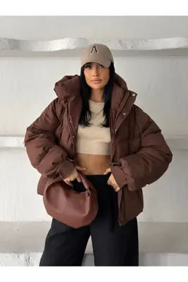 DENİKK TREND KAPŞONLU LASTİKLİ PUFFER ŞİŞME MONT