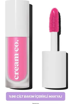 Cream Co. Allık Ruj Göz Farı Glow Tint Radiant Pink | Nemlendirici Makyaj | 505 Pembe | Hyaluronik Asit Peptit