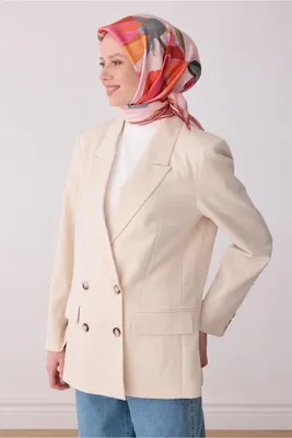 Belli Pembe Çiçek Desen %100 Twill İpek Eşarp 4303 - 55