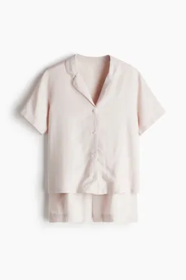 H&M Keten Karışımlı Pijama Takımı