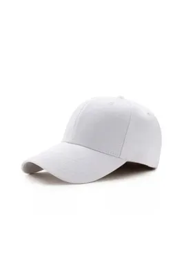 Genel Markalar Unisex Beyaz Düz Şapka