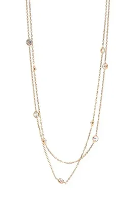Söğütlü Silver Kadın Gümüş Rose Sıra Taşlı Kolye SGTL8541