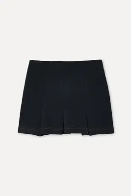 Mudo Kadın İndigo Pileli Mini Etek
