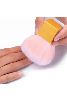 ELLEA NAIL Toz Fırçası Pembe Yumuşak Lüks Seri