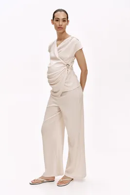 H&M MAMA 2 Parçalı Krinkle Jarse Set