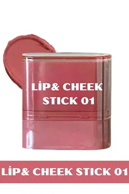 NUNUKO 2 IN 1 Pembe Ton Lip&Cheek - 2'si 1 Arada Pembe Ton Allık ve Ruj (Kadifemsi Sürüm)