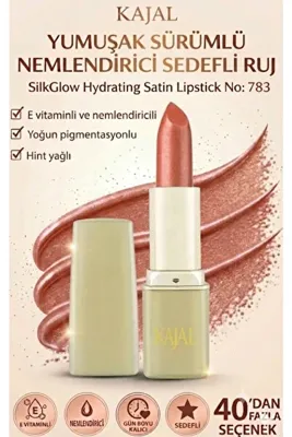 KAJAL Yumuşak Sürümlü Nemlendirici Sedefli Ruj – SilkGlow Hydrating Satin Lipstick No: 783