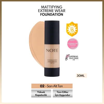Note Cosmetics Note Mattifying Extreme Wear Foundation Fondöten 04 Sand