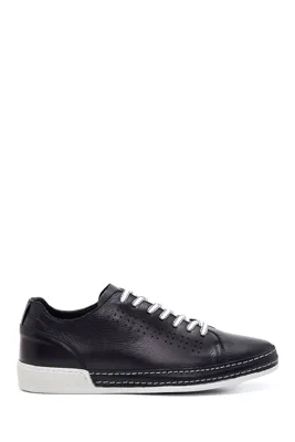 Derimod Erkek Siyah Deri Sneaker