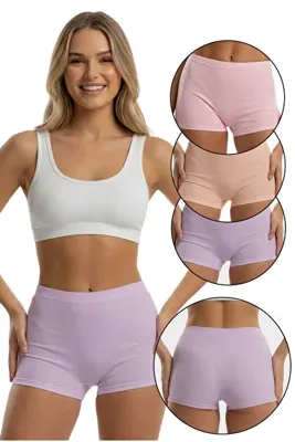Sensu Kadın Üçlü Fitilli Modal Şort MODEL-1