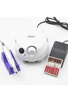 E&D Collection Manikür Pedikür Makinesi Profesyonel 25000 Rpm Elektrikli Freze Tırnak Parlatıcı Törpü 3 F