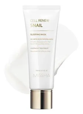 Missha Salyangoz Özlü Nemlendirici ve Besleyici Uyku Maskesi Super Aqua Cell Renew Snail Sleeping Mask