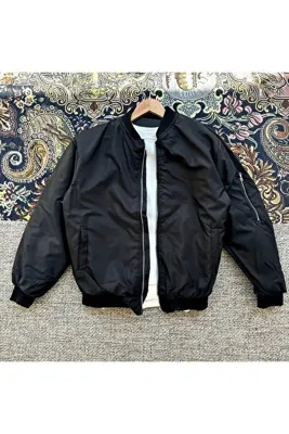 tiggir moda Unisex Oversize Cepli Bomber Ceket