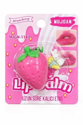 Frapan Kartlı Çilek Şekilli Lip Balm Nemlendirici Dudak Parlatıcısı Mjgn1143