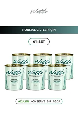 Wetto Konserve Sir Ağda Azulen 800ml 6'lı Set (Yeşil)