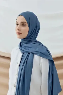 Modakaşmir Aminenesil Mavi Penye Şal