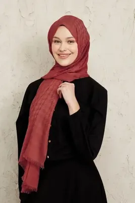 Madame Polo İpeksi Jakar Nota Şal Kazayağı Desen - Bakır
