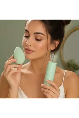 Genel Markalar Premium Mint Yeşili (Pastel Green) Makyaj Süngeri – Sponge Puff Beauty Blender