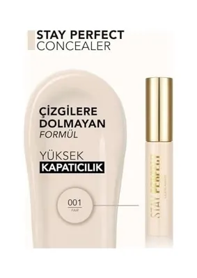 Flormar Doğal Bitişli Kapatıcı (Soğuk Alt Ton) - Perfect Concealer - 001 Fair -8682536085441