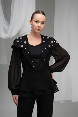 Lila Rose Beyoğlu Taş Süslemeli Ceket