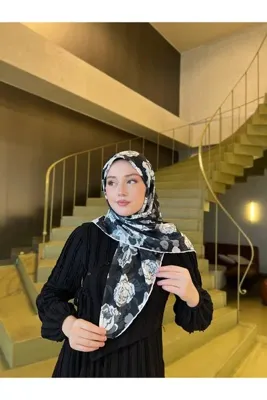 İpekhan Renkli Desenli Pamuk Eşarp – Canlı ve Modern Tasarım