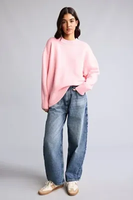 Defacto Oversize Bisiklet Yaka Yün Karışımlı Basic Kazak H2239AX26WN