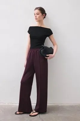 Hooopstore Nervürlü Scuba Burganya Pantolon