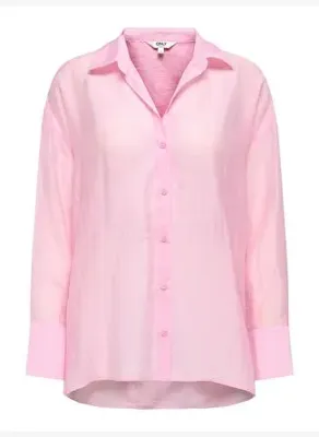 ONLY Kadın Bol Kesim Pembe Gömlek - 15369483