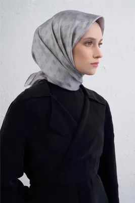 Armine Monogram Desenli Saf İpek Twill Eşarp 9412D 87