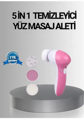 Eco Lounge 5 Başlıklı Yüz Masaj Aleti – Cilt Temizleme, Peeling, Siyah Nokta ve Gözenek Bakımı