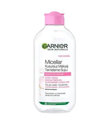 Garnier Micellar Makyaj Temizleme Suyu 200ML, 24 Saat Nemlendirme, Hassas Ciltler,Vegan&Cruelty Free